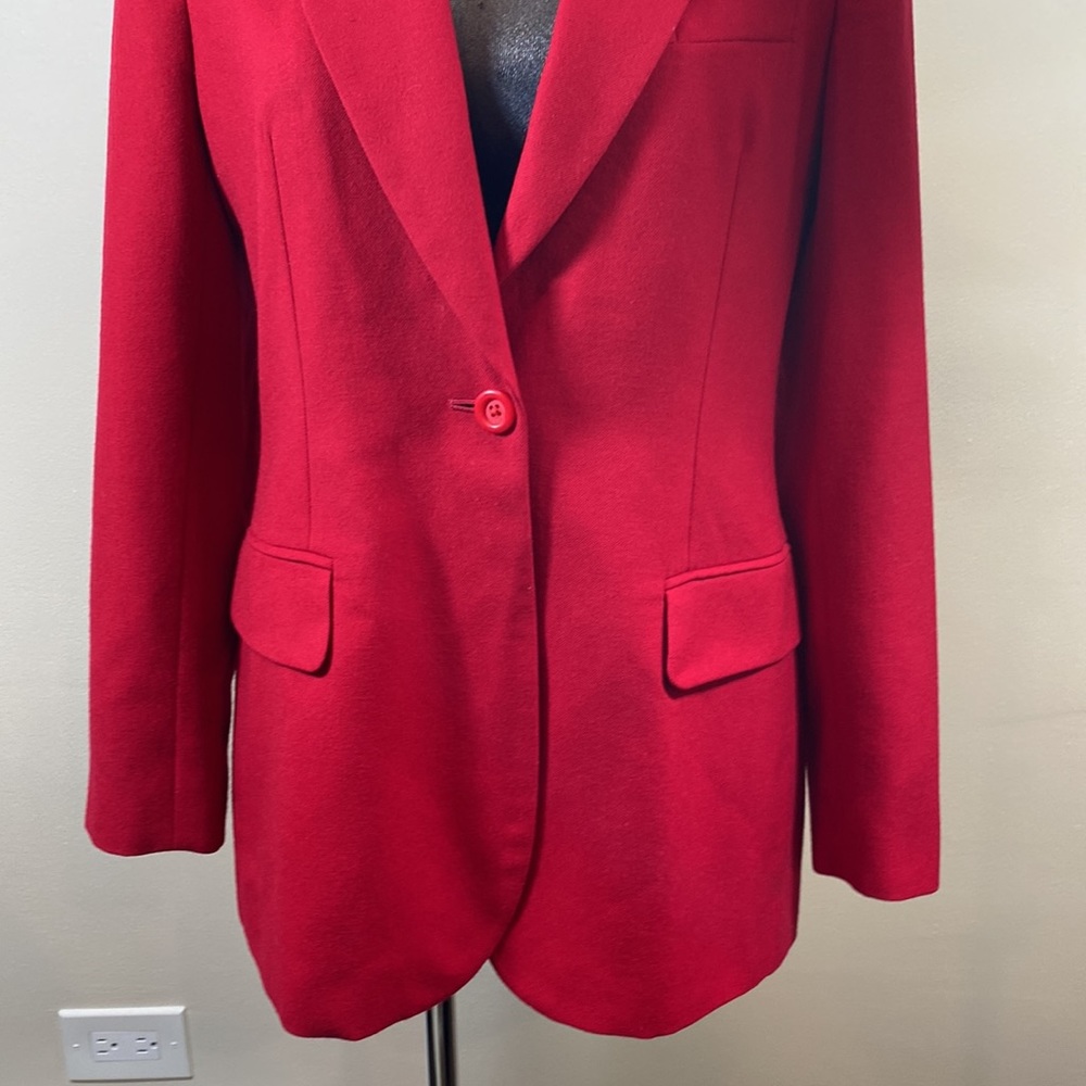 Classiques Entier Wool Red Jacket Size M B1d - image 6